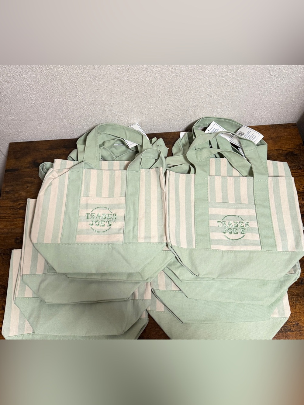 Trader Joe’s Mini Canvas Tote Bag – Green 💚